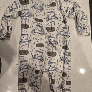 Golf Cart Print Kids One Piece